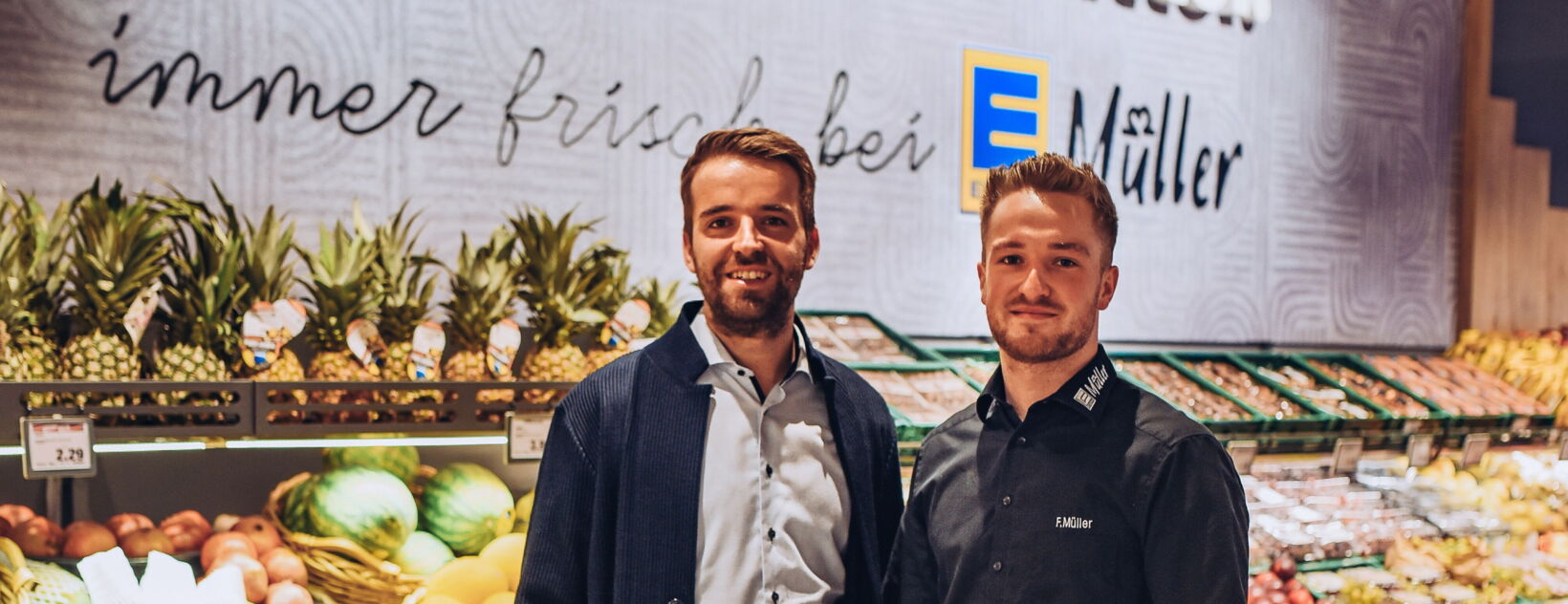 Florian und Patrick Müller Ladeninhaber von EDEKA Müller