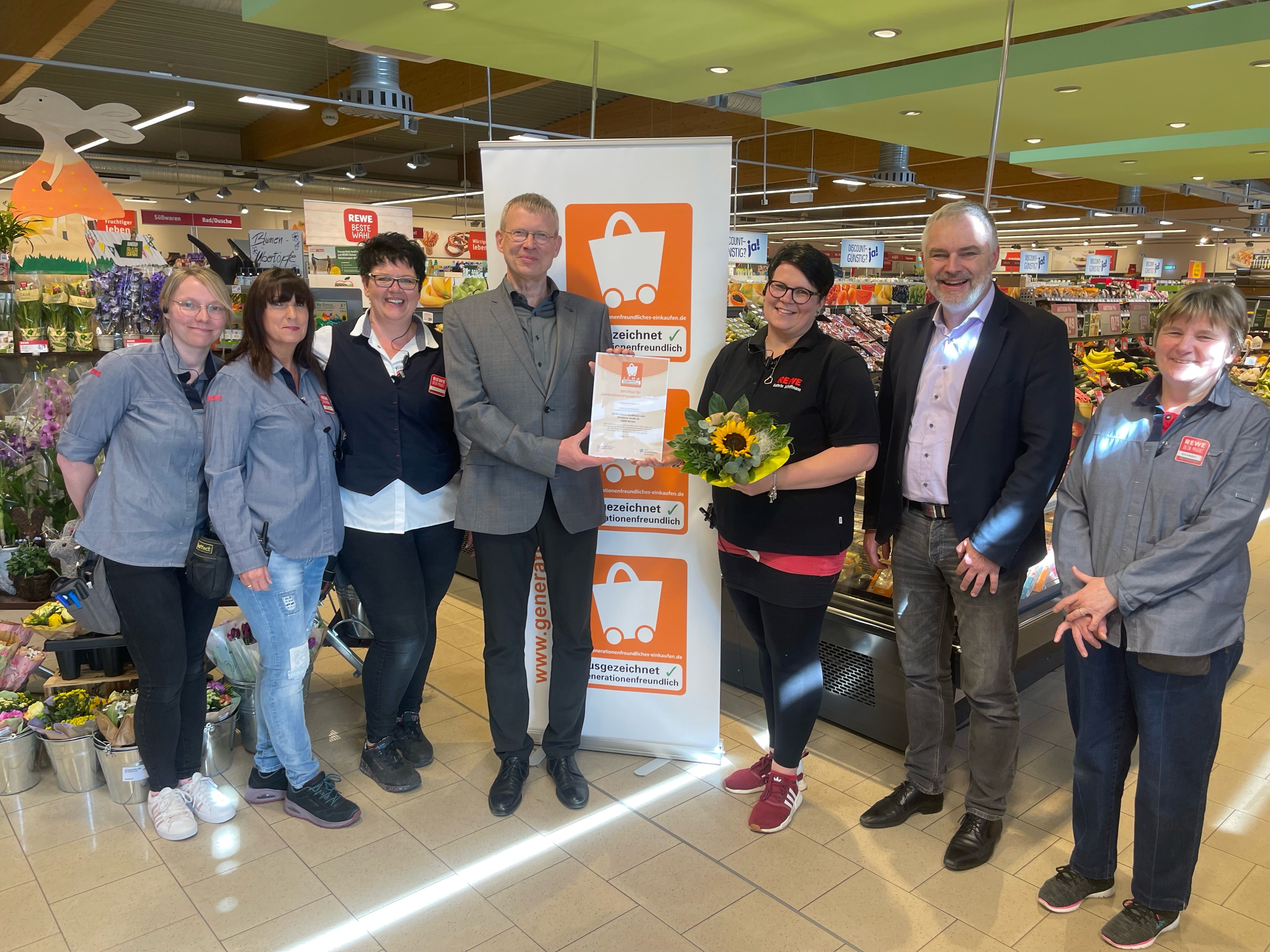 REWE Schiffmann, Wurzen erhält das Qualitätszeichen "Ausgezeichnet Generationenfreundlich"