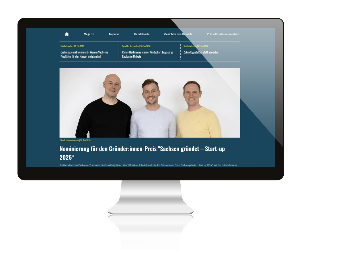 Internetseite www.schaufenster-handel.de